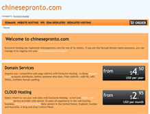 Tablet Screenshot of chinesepronto.com